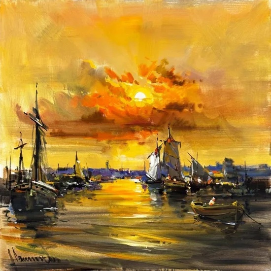 Kıyıya Vuran Hatıralar Yağlı Boya Tablosu