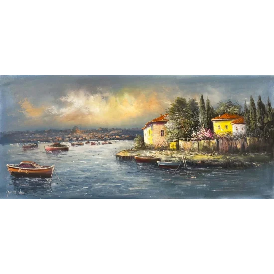 Tranquility Washing Ashore Oil Painting