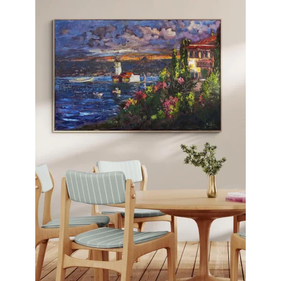 Kız Kulesinde Huzur Yağlı Boya Tablosu