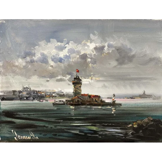 Time at Maidens Tower Oil Painting