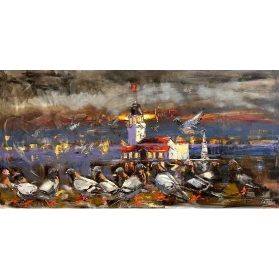 The Winged Guests of Maiden’s Tower Oil Painting