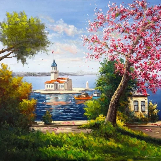 Waiting at the Maiden’s Tower Oil Painting