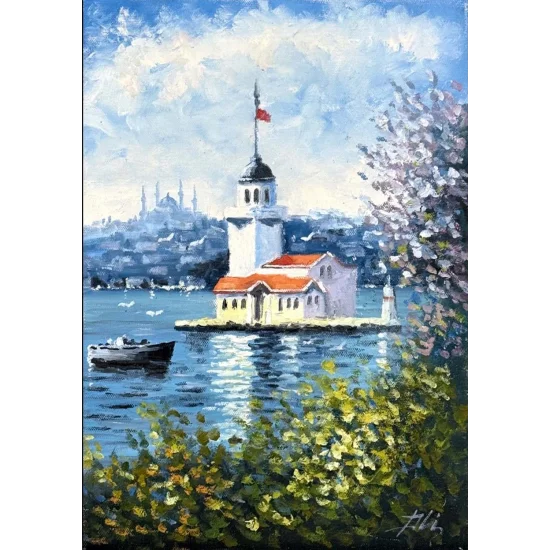 A Day at Maiden’s Tower Oil Painting