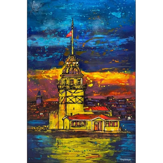 Kız Kulesi’nde Rüya Yağlı Boya Tablosu