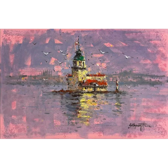 Moonlight at the Maiden’s Tower Oil Painting