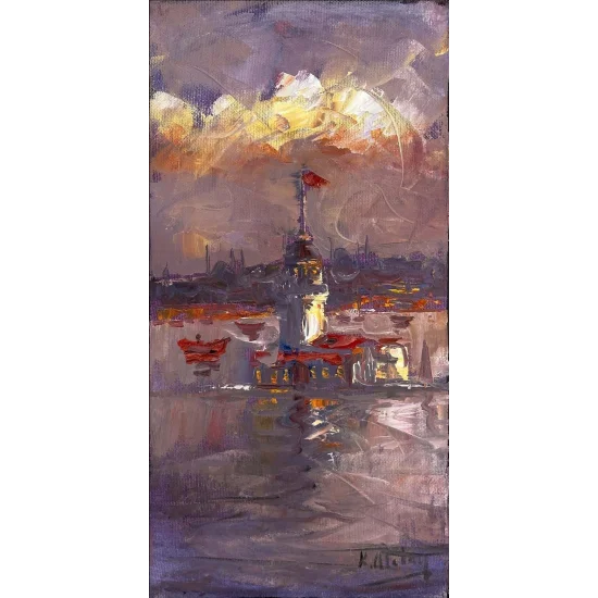 Kız Kulesi’nin Sırları Yağlı Boya Tablosu