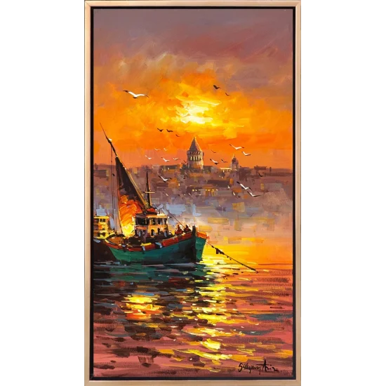 Kızıl Akşam Yağlı Boya Tablosu