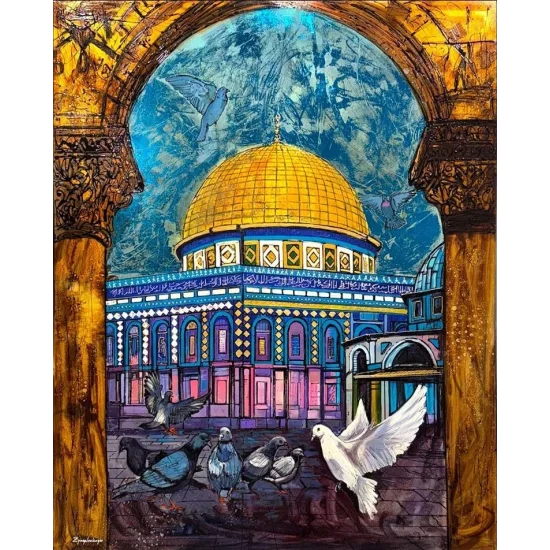 Kudüs’te Yükselen Barış Yağlı Boya Tablosu
