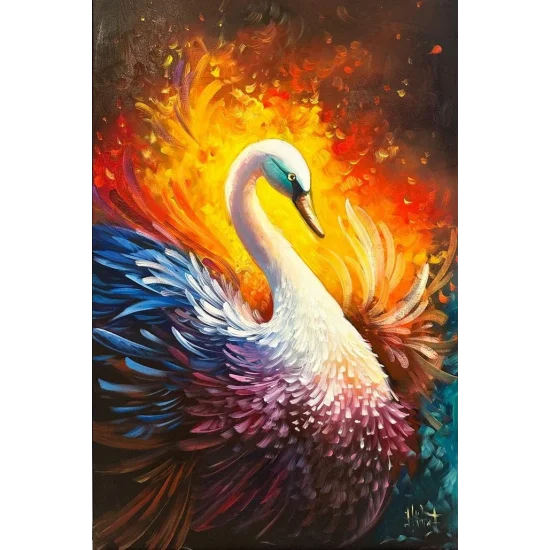 The Noble Stance of the Swan Oil Painting