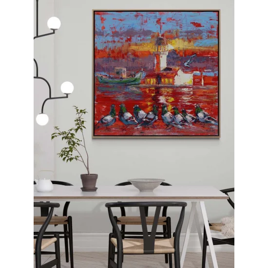 Kule Aşıkları Yağlı Boya Tablosu