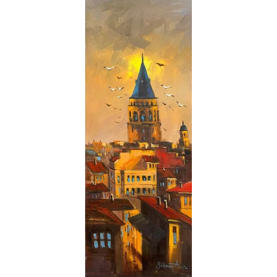 Kulede Zaman Yağlı Boya Tablosu