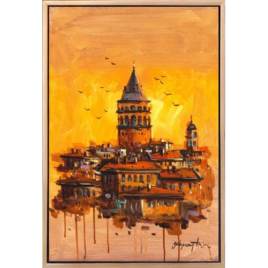 Kuleye Doğru Yağlı Boya Tablosu