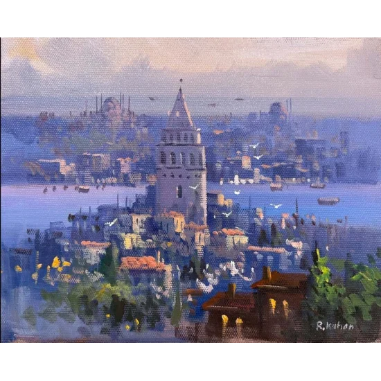 Kuleye Karşı Yağlı Boya Tablosu