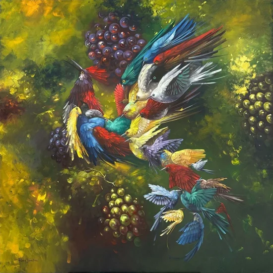 Küllerinden Doğan Anka Yağlı Boya Tablosu