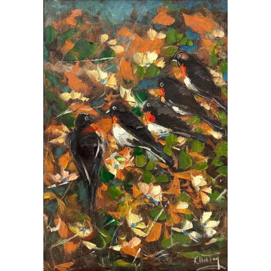 Whispers of Birds Oil Painting