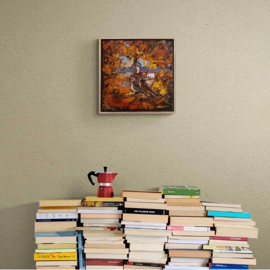 Kuşların Gözünden İstanbul Yağlı Boya Tablosu