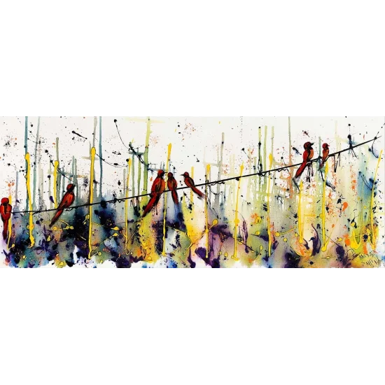 Colorful Dream of Birds Oil Painting