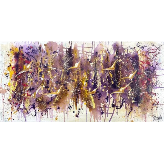 Kuşlarla Yansımalar Yağlı Boya Tablosu