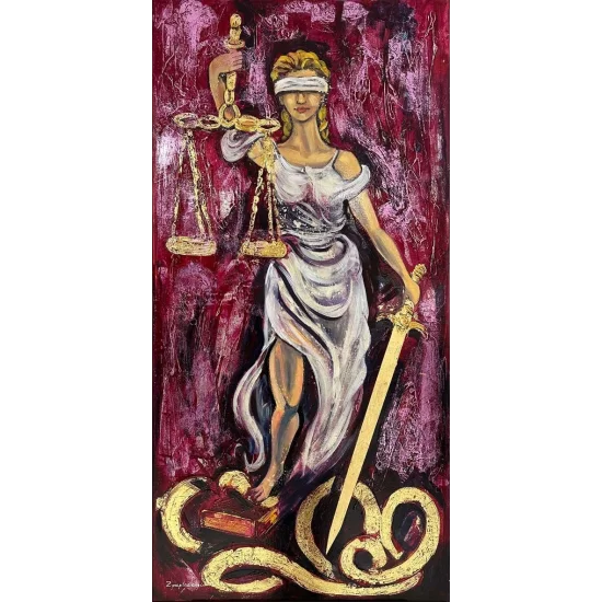Lady Justitia Yağlı Boya Tablosu