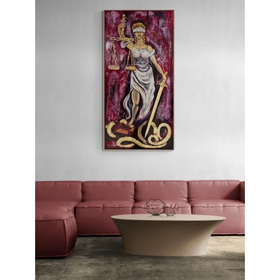 Lady Justitia Yağlı Boya Tablosu