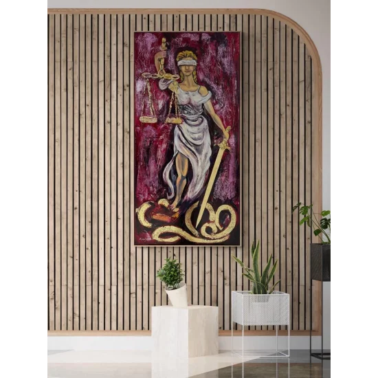 Lady Justitia Yağlı Boya Tablosu