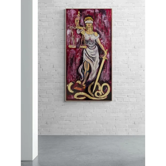 Lady Justitia Yağlı Boya Tablosu