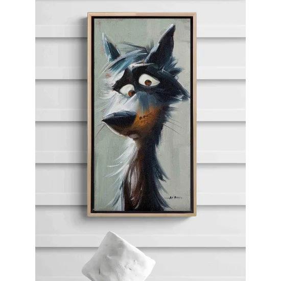 The Shy Dog Oil Painting