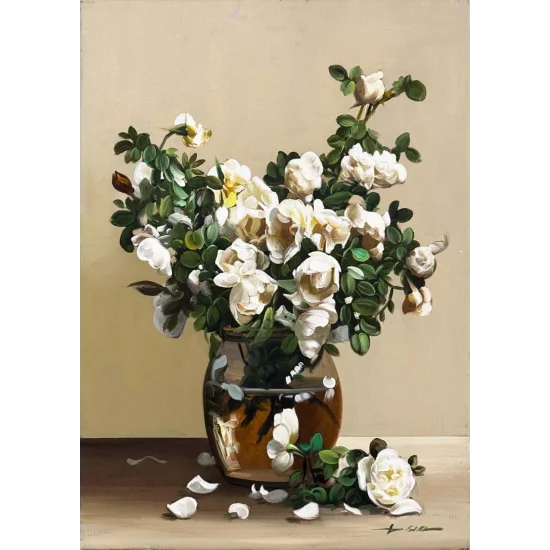 Magnolia Still Life Oil Painting