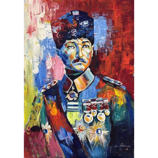 Mareşal Mustafa Kemal Atatürk Yağlı Boya Tablosu