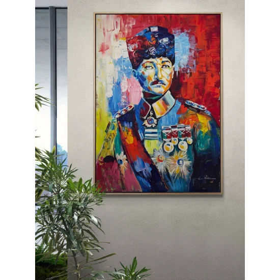 Mareşal Mustafa Kemal Atatürk Yağlı Boya Tablosu