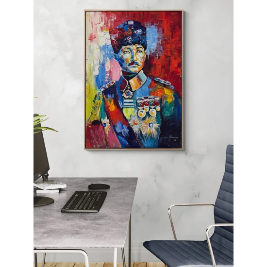 Mareşal Mustafa Kemal Atatürk Yağlı Boya Tablosu