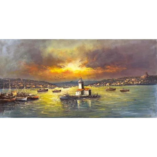 Fairy-Tale Maiden’s Tower Oil Painting