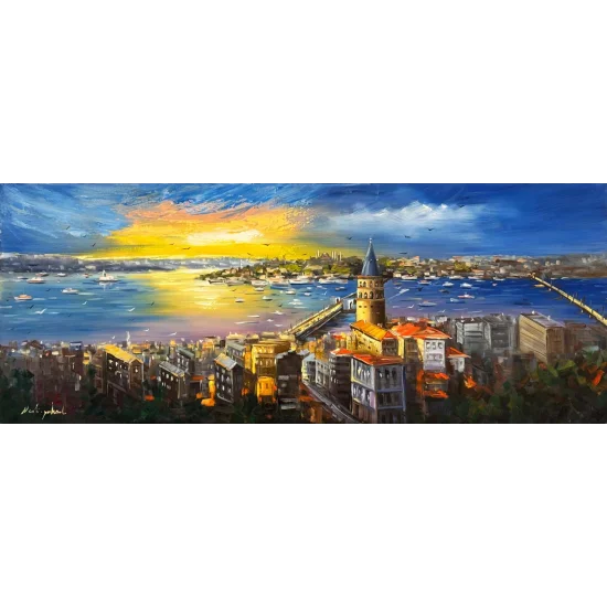 Istanbul Lost in Blue Oil Painting