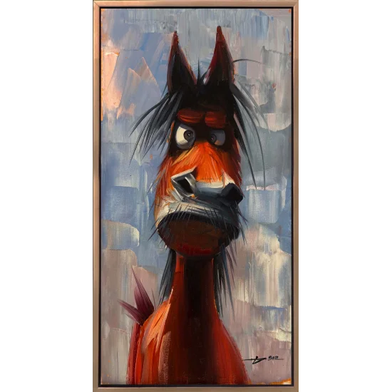 Meraklı At Yağlı Boya Tablosu