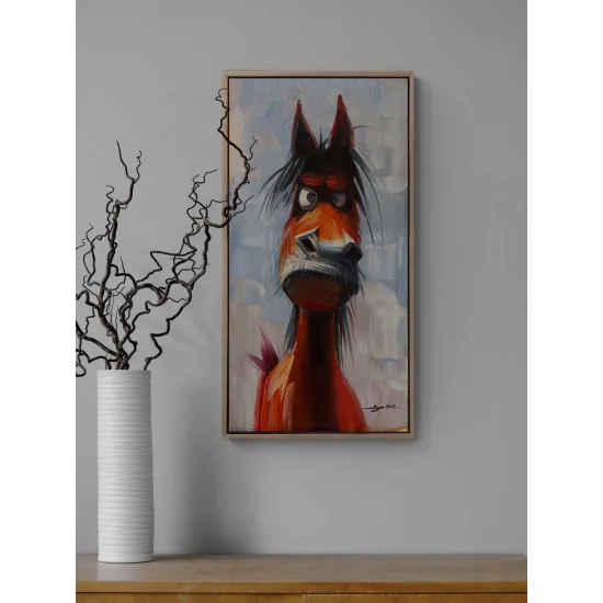 Meraklı At Yağlı Boya Tablosu