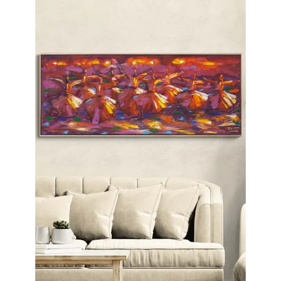 Mevlana’nın İzinde Zikir Yağlı Boya Tablosu