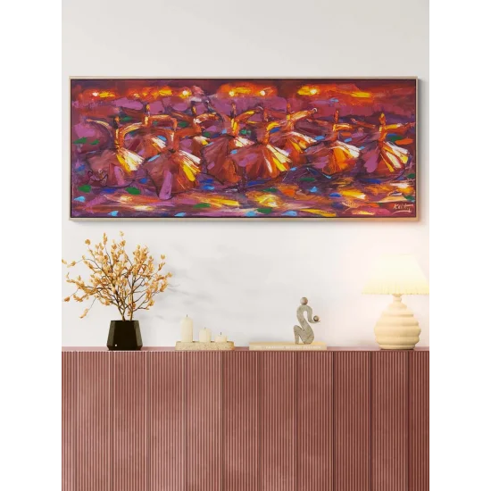 Mevlana’nın İzinde Zikir Yağlı Boya Tablosu