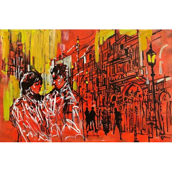 Architectural Lines Oil Painting