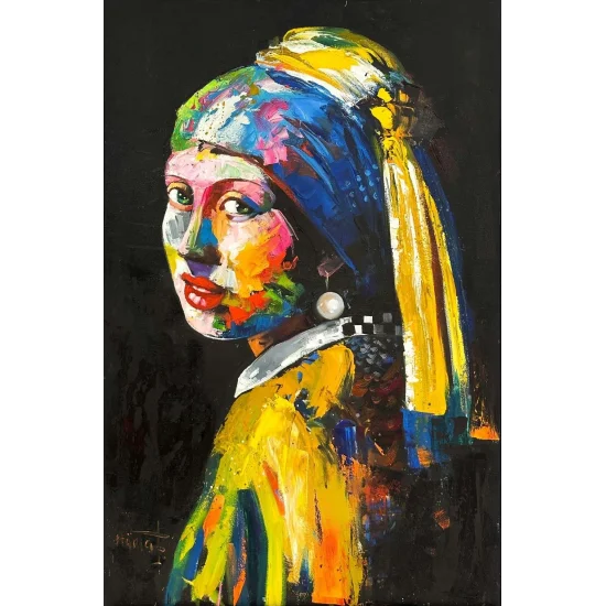 The Modern Girl with a Pearl Earring Oil Painting
