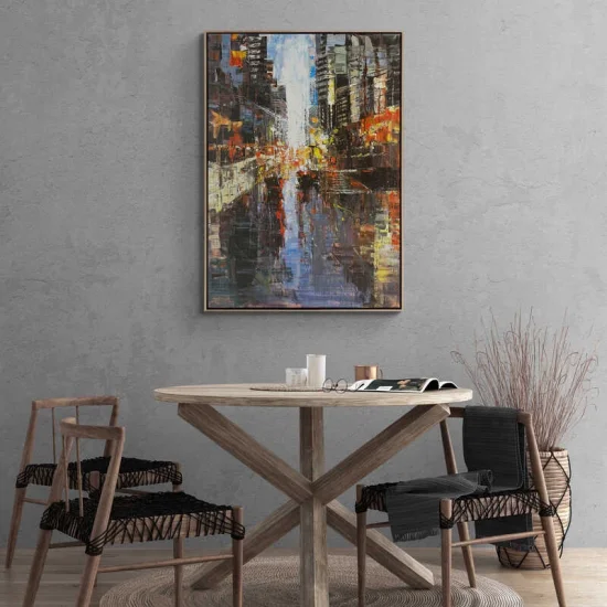 Modern City Sparkles Oil Painting