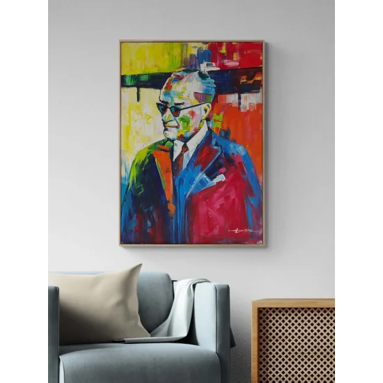 Modernite Atatürk Yağlı Boya Tablosu