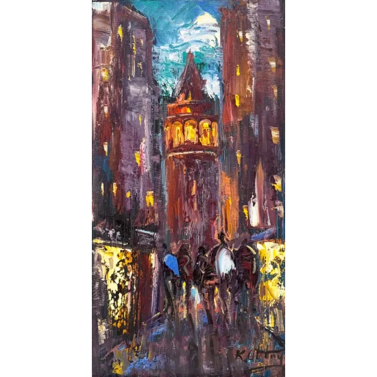 Modernity in Galata Oil Painting