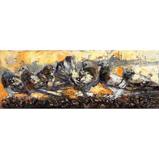 Muhabbet Vakti Yağlı Boya Tablosu