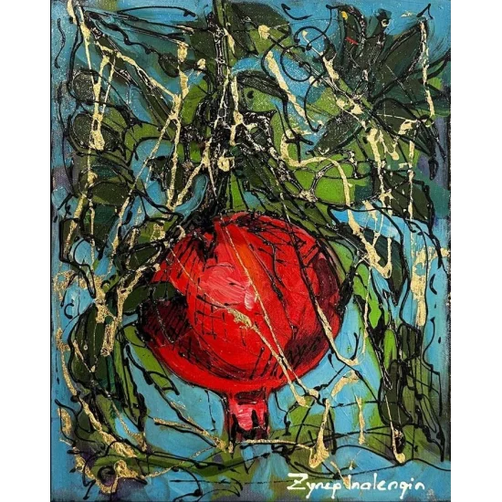 The World Inside the Pomegranate Oil Painting