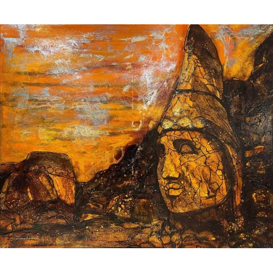 Nemrutun Tarihî Yankıları Yağlı Boya Tablosu