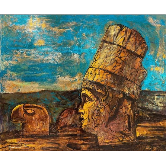 Nemrutun Tarihi Yolculuğu Yağlı Boya Tablosu