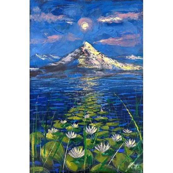 Magical Landscape of Water Lilies Oil Painting