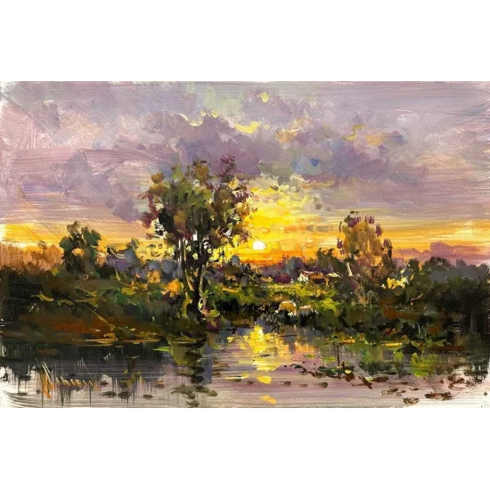 End of Day Reflections of The Forest Oil Paintings