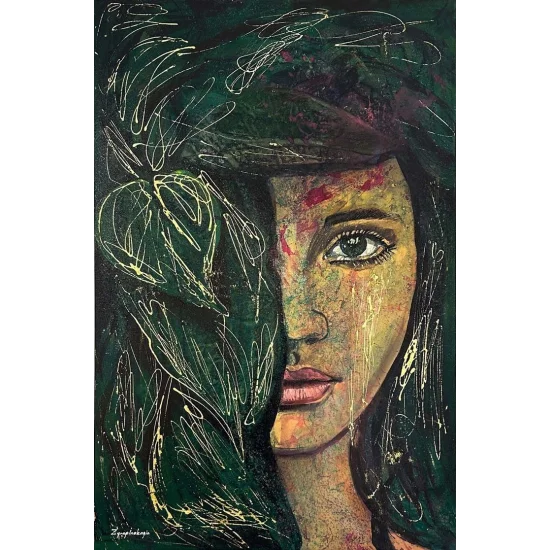 Ormanın Kızı Yağlı Boya Tablosu