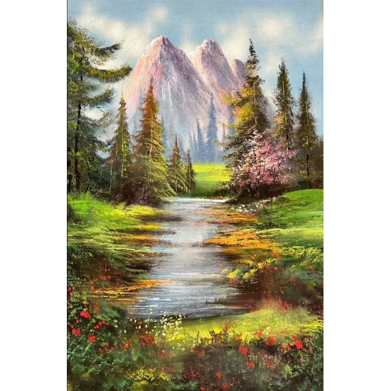 Colorful Reflections of the Forest Oil Painting